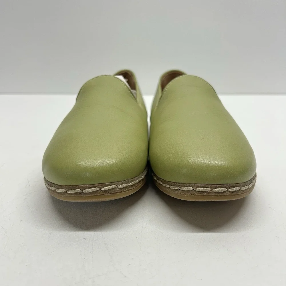 Charix Shoes Women's Pistachio Slip-On Leather Flats Size EU 39.5 US 9 Casual